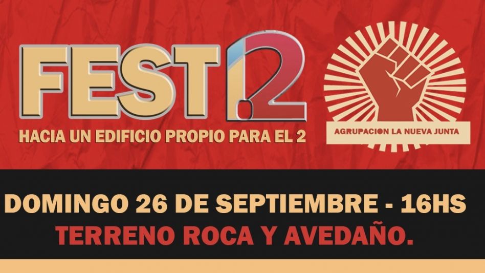 Este domingo se realizará el Festi 2, hacia un edificio propio para el 2, que tendrá lugar -a partir de las 16- en el predio ubicado en Roca y Avendaño. 