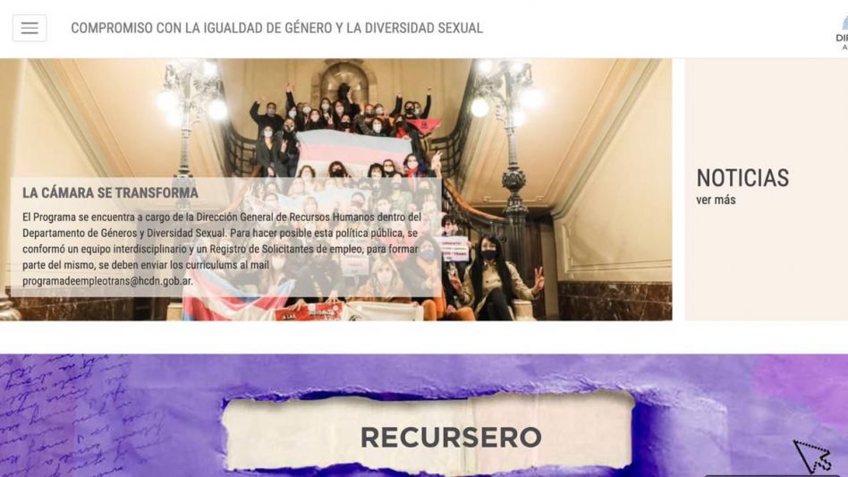 La Cámara de Diputados lanza un portal con información legislativa de género