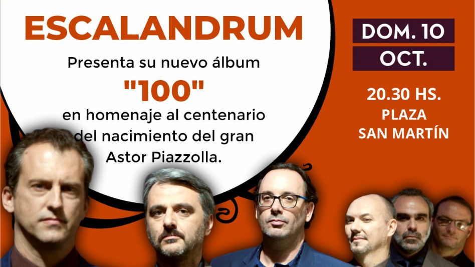 El espectáculo de Escalandrum cerrará la jornada del primer domingo del XV Festival Cervantino de la Argentina.