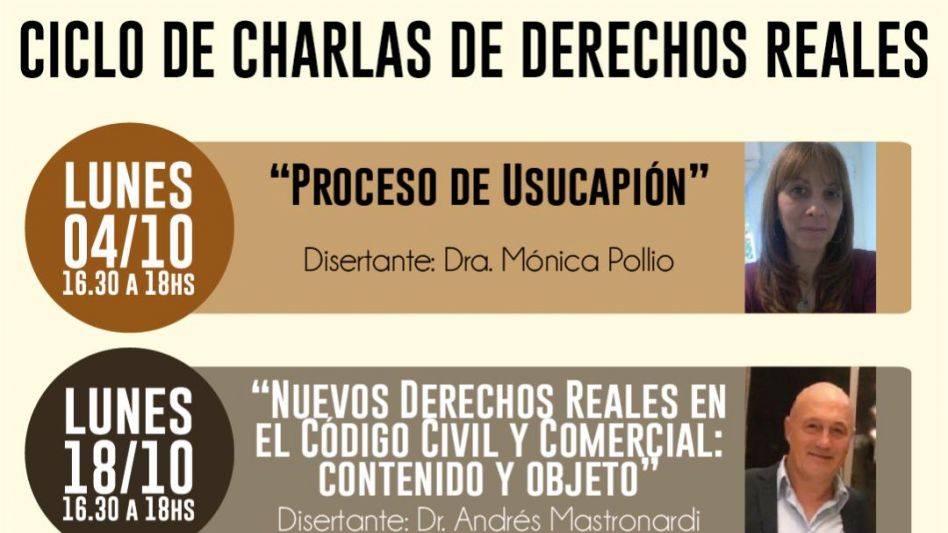 Se puso en marcha, esta semana, el ciclo de charlas sobre Derechos Reales, organizado por el Colegio de Abogados del Departamento Judicial de Azul. PRENSA COLEGIO DE ABOGADOS