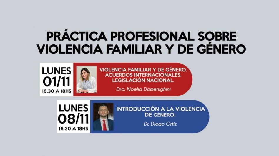  Ciclo de charlas: "Práctica profesional   sobre Violencia Familiar y de Género"
