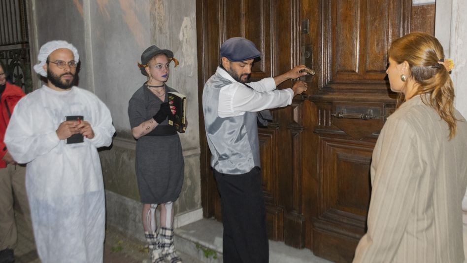 Los actores en escena bajo la dirección de Marcelo Sayavedra Battista.   FOTO MARIANO ZAPATA           