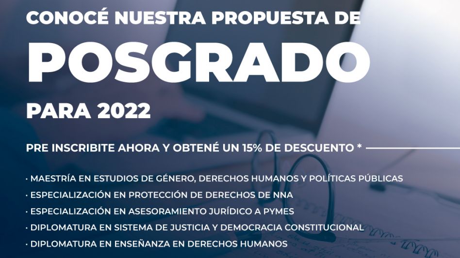 Carreras de posgrado en Facultad de Derecho UNICEN