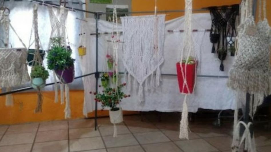 Muestra de fin de año del taller de macramé