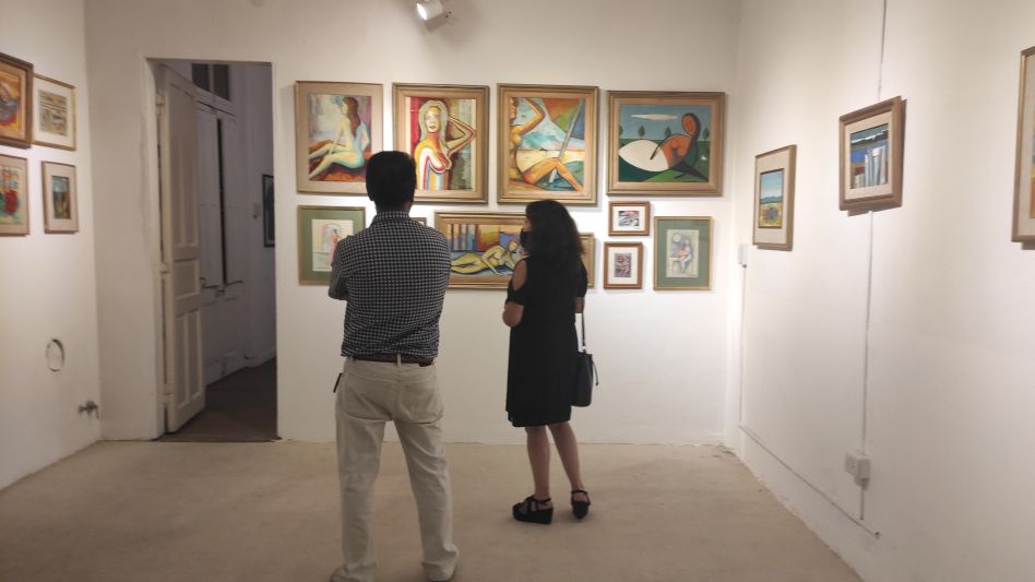 Algunas de las obras que se están exponiendo en el Museo Comunitario.   LAURA MÉNDEZ 