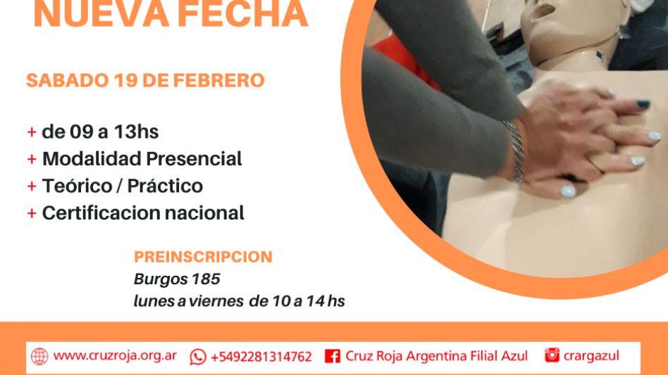 Nuevo curso de primeros auxilios en la Cruz Roja