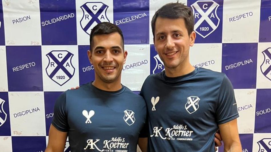 La dupla de Remo, compuesta por los pelotaris Jonathan Miranda y Rodrigo Aitra, cerró con una victoria su participación en este certamen. Foto: gentileza Remo.