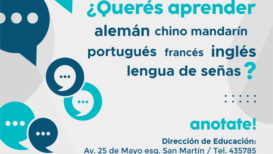 Se inició la inscripción a la Escuela Municipal de Idiomas