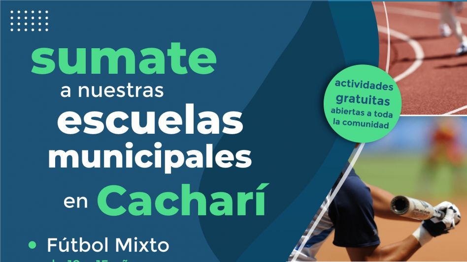 Inscripción abierta para actividades deportivas en Cacharí y Chillar