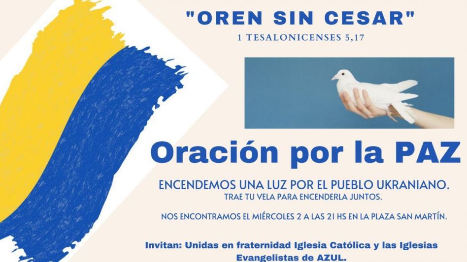  "Encendemos una luz por el pueblo ukraniano"