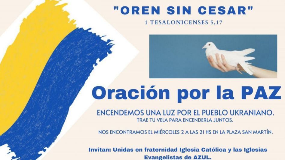 "Encendemos una luz  por el pueblo ukraniano"