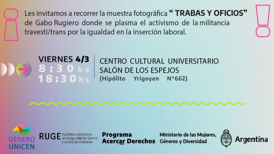 Muestra fotográfica "Trabas y oficios", en Tandil