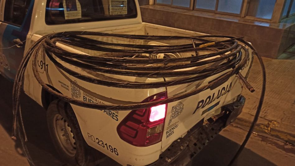 Por la sustracción de varios metros de cable un joven fue arrestado