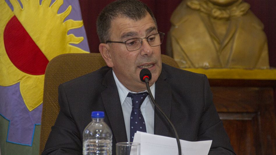 El intendente Hernán Bertellys durante la apertura de sesiones del año pasado. ARCHIVO/NICOLAS MURCIA