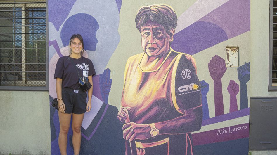 La artista Julia Larroca. 