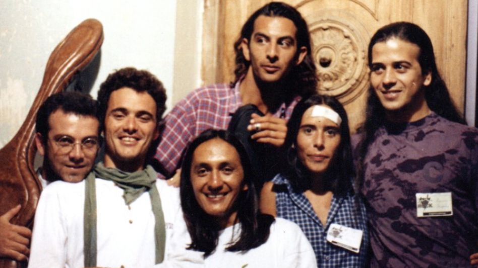 (De izquierda a derecha) Guillermo Fichu Fittipaldi, Nano Ponzio, Wilson Serrano, Luis Tero Librandi, Paulina y Pato Mingochea.   GENTILEZA LUIS LIBRANDI 