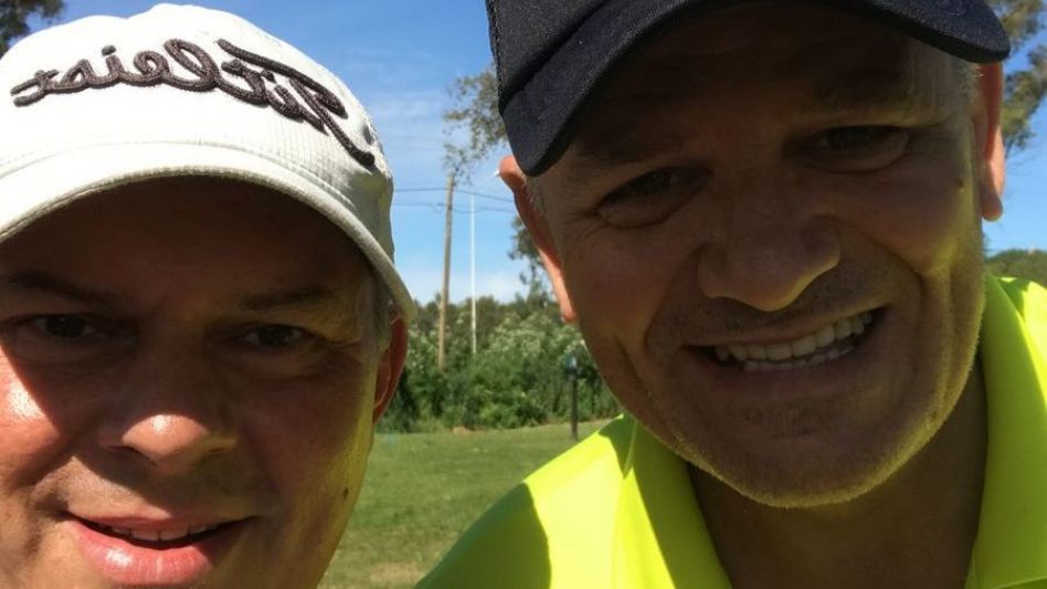 Maximiliano Suárez y Javier Degue fueron los ganadores del fourball americana a 18 hoyos que se desarrolló en el Golf Club Azul. Foto: gentileza Prensa GCA.