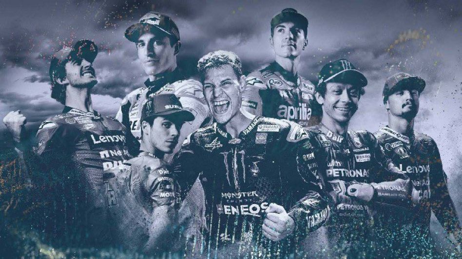 Afiche de la serie sobre la temporada 2021 de MotoGP.