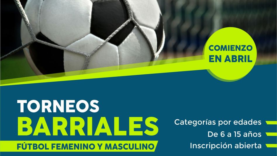 Está abierta la inscripción para los Torneos Barriales
