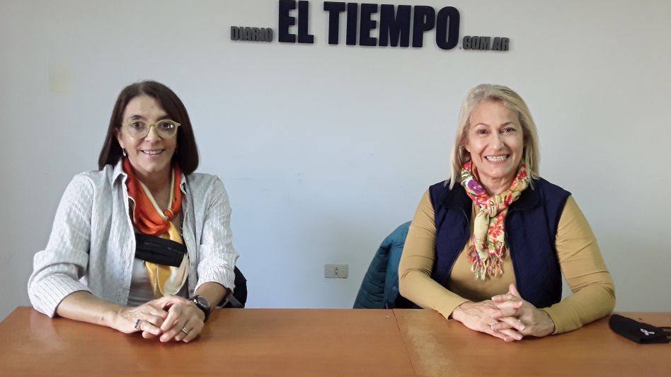  Graciela Nogal y Silvia Battafarano, integrantes del Grupo de Ayuda a Pacientes/Parientes Oncológicos (GAPPO) ayer cuando dialogaron con este diario. AGUSTÍN SCALCINI