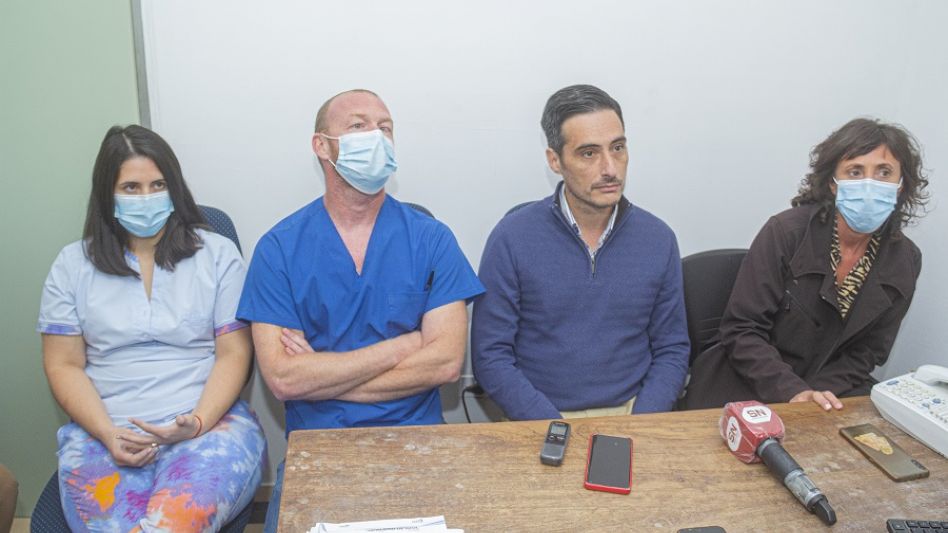 En horas de la mañana de ayer, tuvo lugar en instalaciones del Hospital Municipal Dr. Ángel Pintos una conferencia de prensa. NICOLÁS MURCIA 