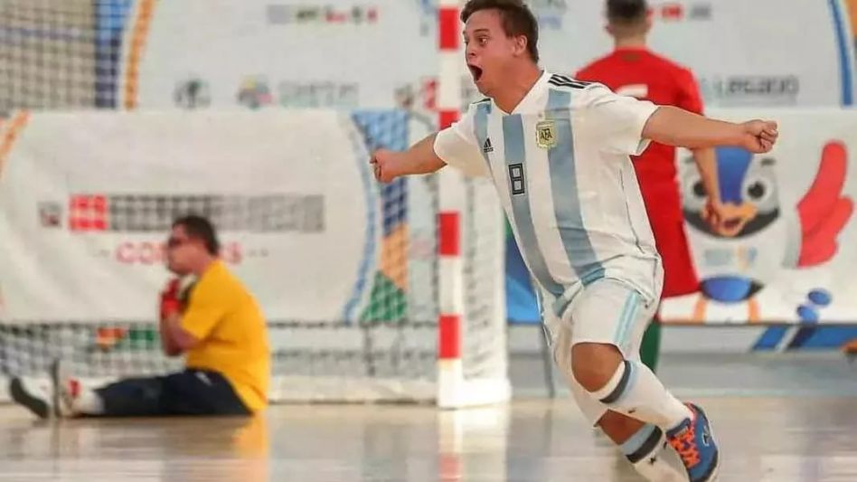 ?Nacho? Deluca grita su gol ante Portugal. Foto: Facebook Argentina.