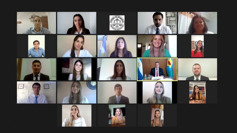 De manera virtual se realizó la segunda jura de matriculados y matriculadas del año del Colegio de Abogados del Departamento Judicial de Azul. PRENSA CAA