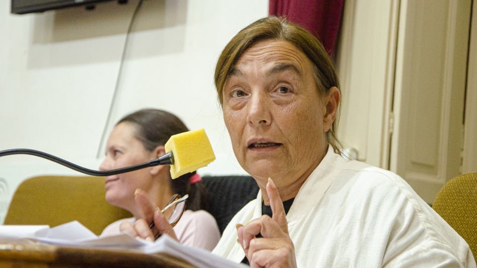 ?Llevé a la sesión un listado de los proyectos en ejecución que tiene el programa Procrear en el interior de la Provincia y ninguno supera las 200 viviendas?, explicó Inés Laurini.   NACHO CORREA/ARCH