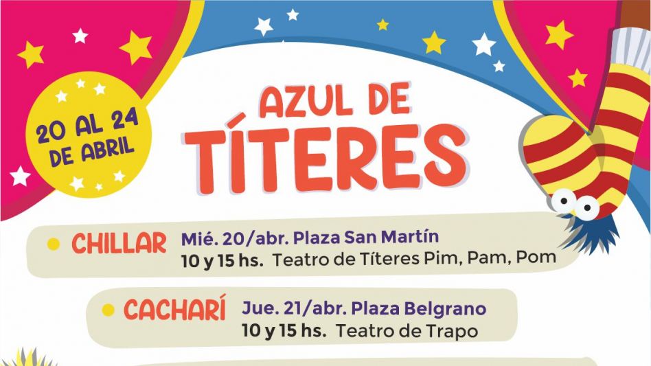 Se realizará el festival "Azul de Títeres"   
