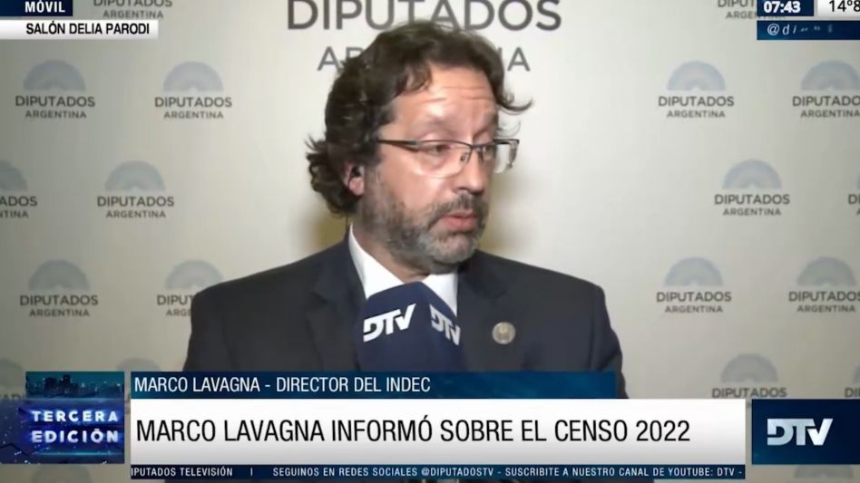 Marco Lavagna presentó ante Diputados un informe del Indec sobre los avances en el Censo 2022