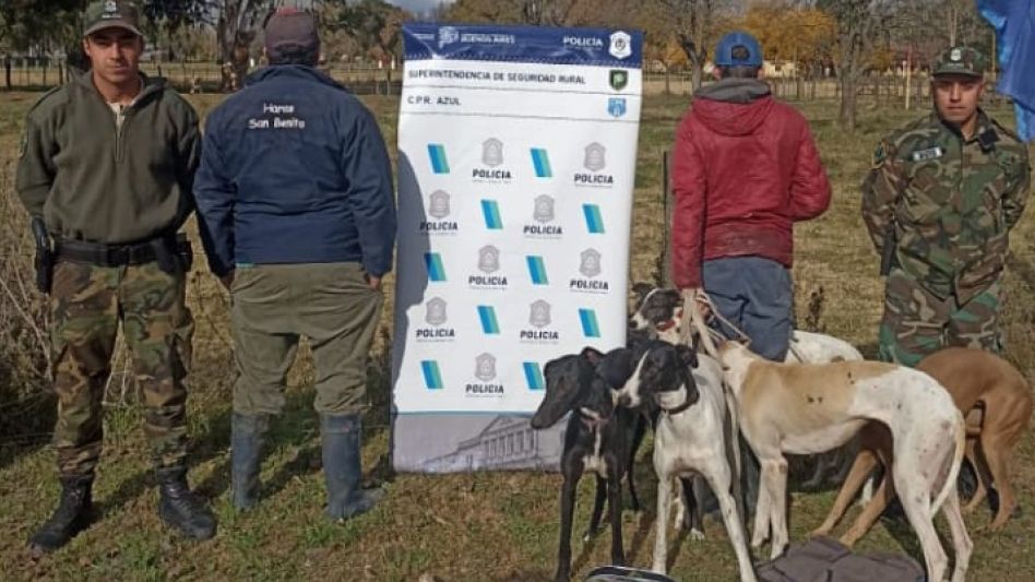 Tres nuevos procedimientos por caza ilegal realizaron policías del CPR Azul. FOTO: CPR AZUL/PBA
