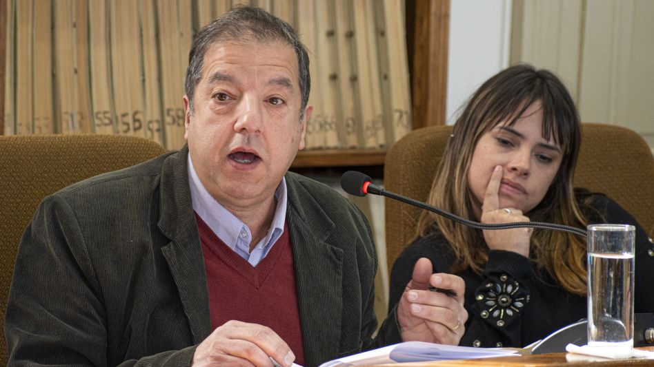 Pedro Sottile en uno de los tramos de su exposición durante la sesión especial en la que se terminó desaprobando la Rendición de Cuentas 2021. NACHO CORREA
