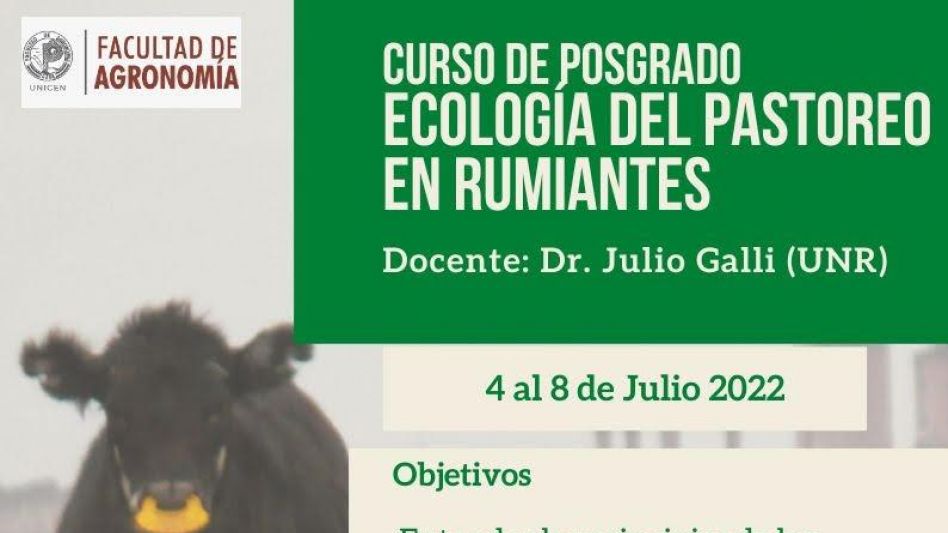 Un curso sobre "Ecología   del pastoreo en rumiantes"