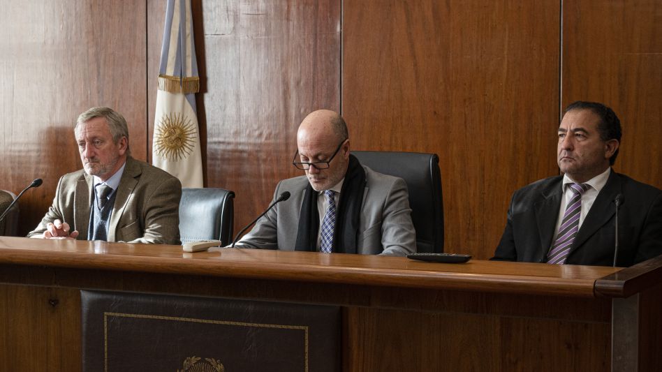 Los jueces que condenaron al conductor por este siniestro vial: Martín Céspedes, Joaquín Duba y Luis Surget. 