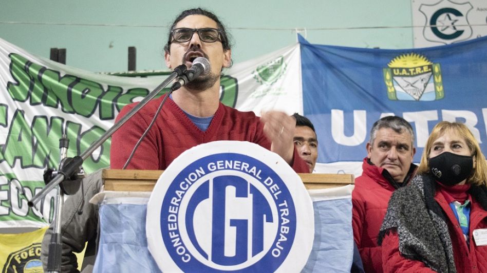 El referente de la CGT Regional Azul, Valentín Tedesco.