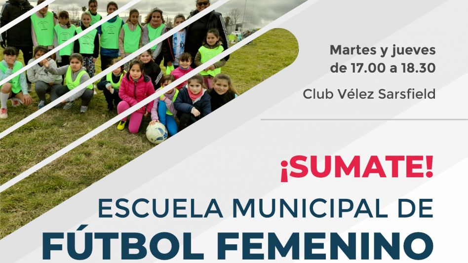 Inscripción para la Escuela Municipal de Fútbol Femenino