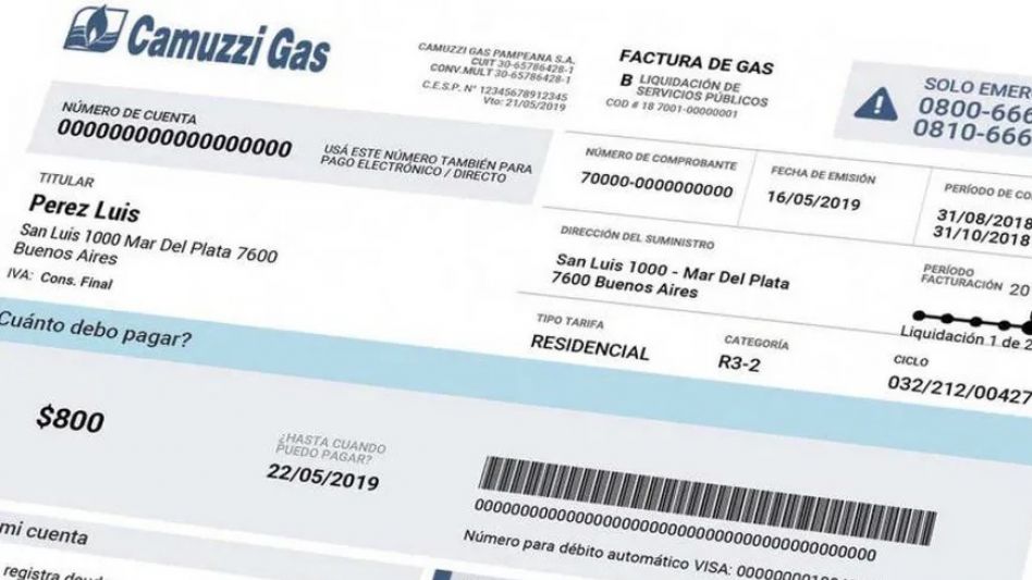 Camuzzi no recibió el nuevo cuadro tarifario