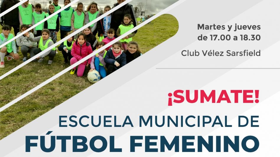 Inscripción para la Escuela Municipal de Fútbol Femenino