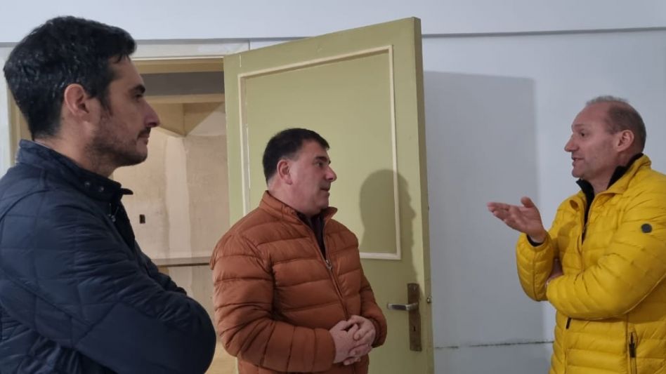 El intendente Bertellys constató el avance de obra del sector de Hemodinamia del Hospital Pintos