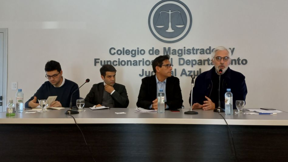 José Martocci, Gerardo Cerabona y Esteban Marmeto fueron los oradores de la charla que se concretó el último sábado. FOTOS/PRENSA LORENA MANDAGARÁN