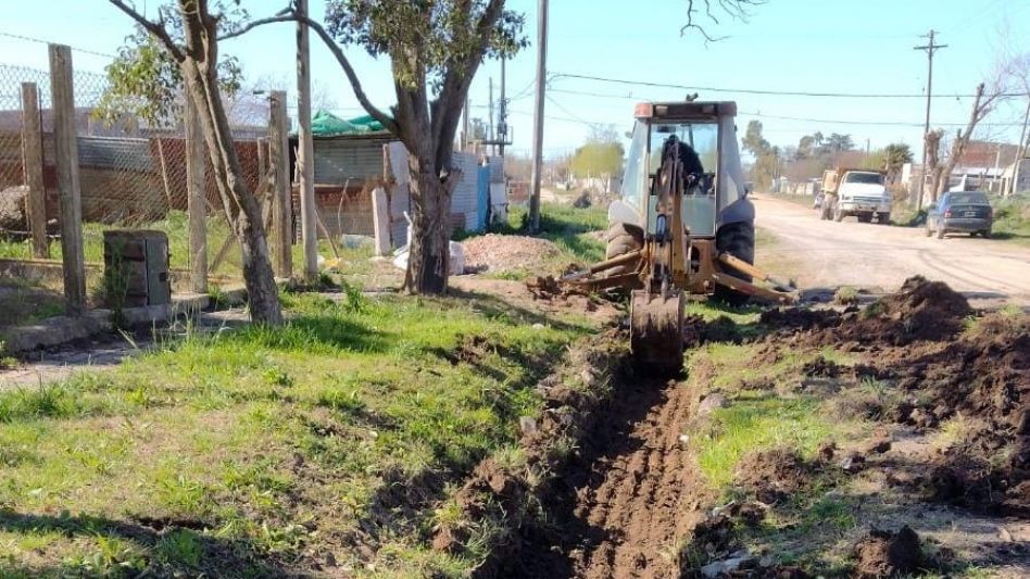 Trabajos en barrio El Sol.