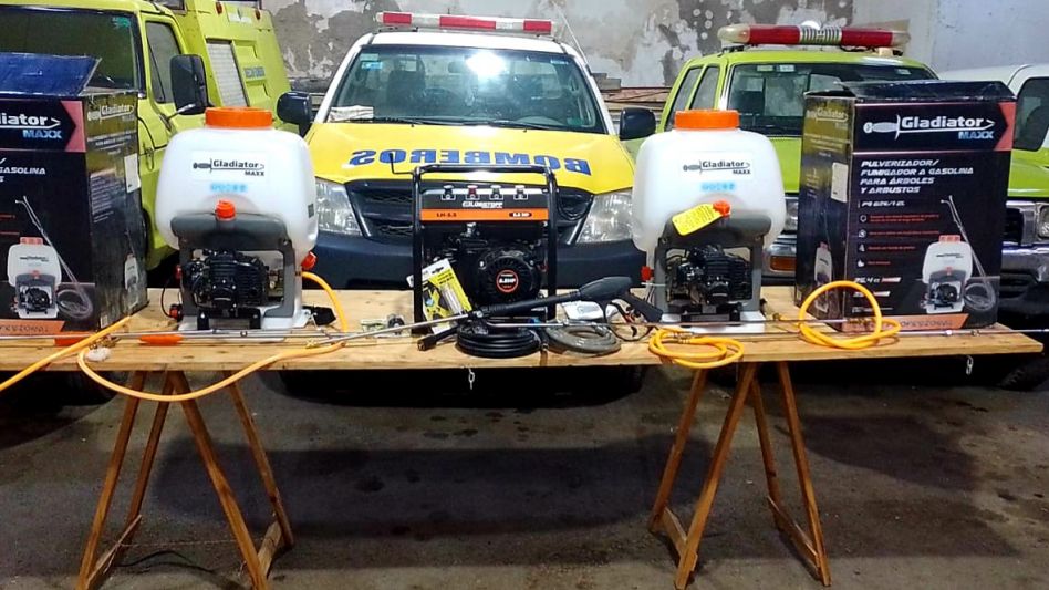 Agradecimiento del cuartel de Bomberos de Azul