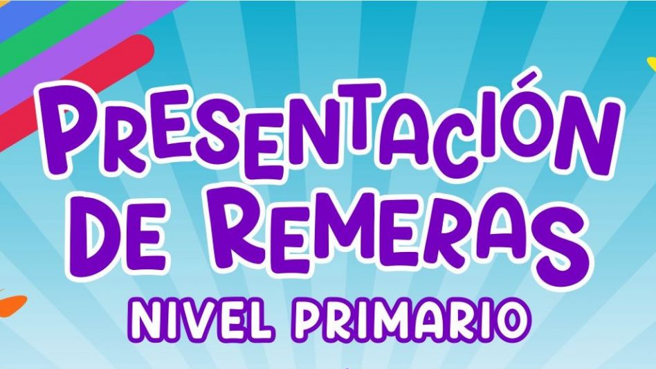 Presentación de remeras de la Promo 2022 Nivel Primario