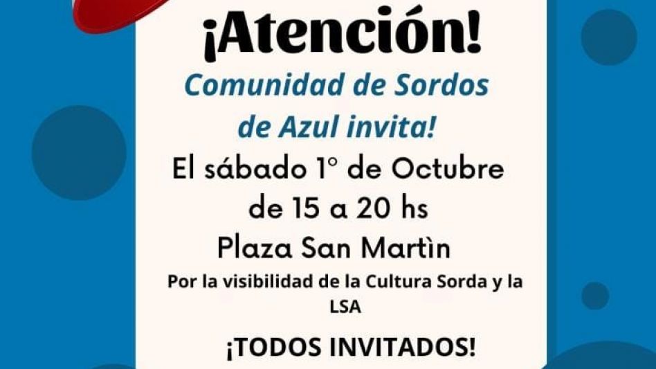  Convocatoria de la comunidad de  sordos en la Plaza San Martín 