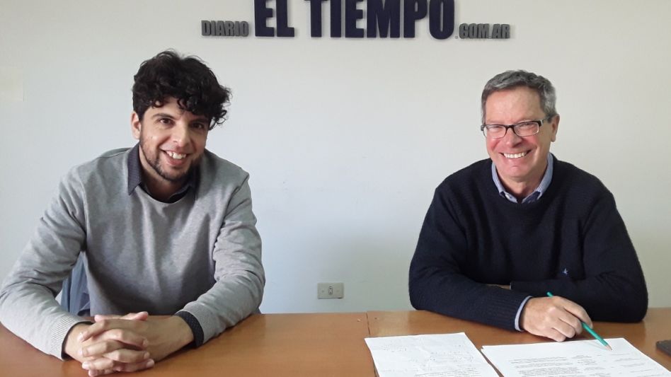 Valicenti y Grosman contaron detalles sobre la actividad que se realizará el próximo 26 de octubre en el campus universitario de Azul. AGUSTÍN SCALCINI