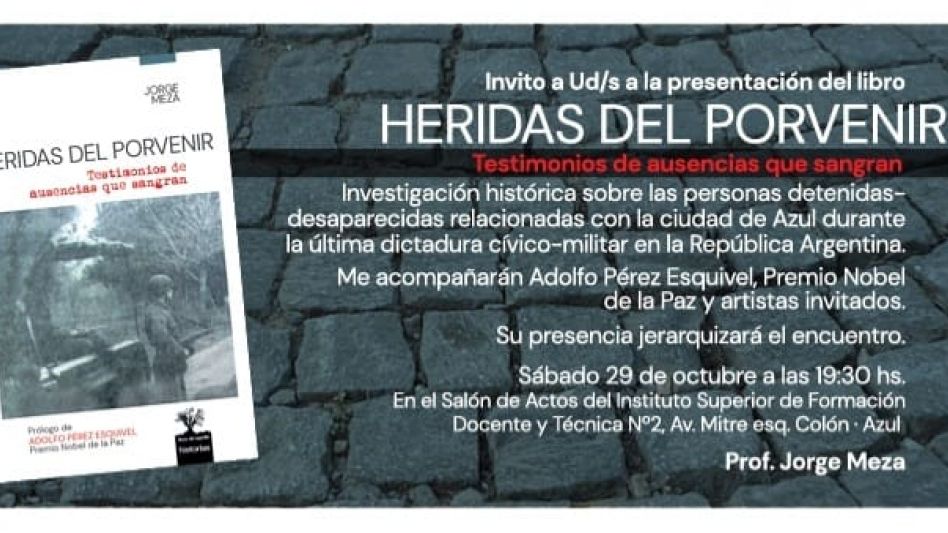 Jorge Meza presentará su libro que fue declarado por el CD de Interés Comunitario y Educativo. 