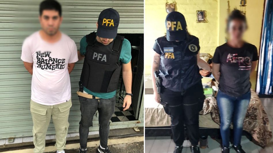 Dos de los detenidos en el marco de esta causa penal. FOTOS: PRENSA PFA