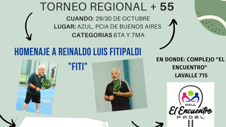 Pádel: se juega un regional de pádel para mayores de 55 años