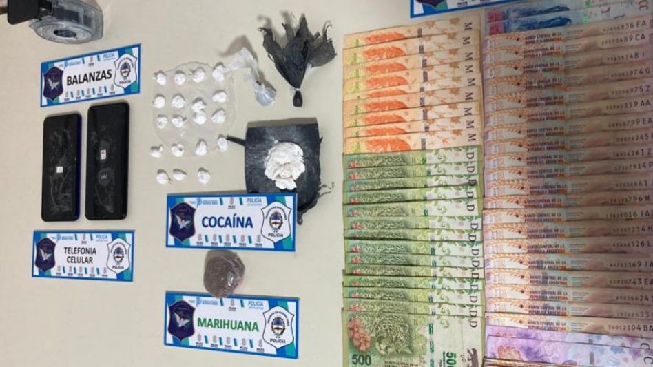 Dos arrestados por venta de drogas en Olavarría: secuestraron cocaína fraccionada