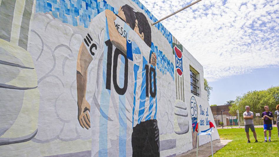 El Club Bancario tiene su propio mural.  NICOLÁS MURCIA 